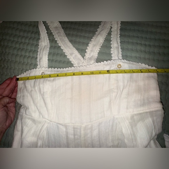 Robin Piccone Textured Cream Cotton Jo Sleeveless Jumpsuit. Size Large NWT - Picture 7 of 14